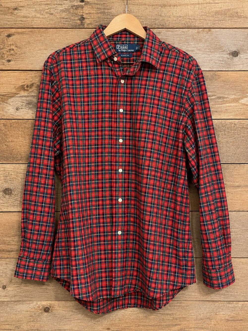 Polo Ralph Lauren Regent Custom Fit Red Plaid Shirt 18 34/35